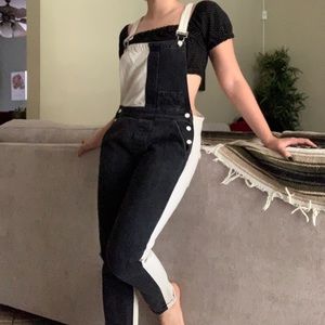 Guess Black & White Overalls